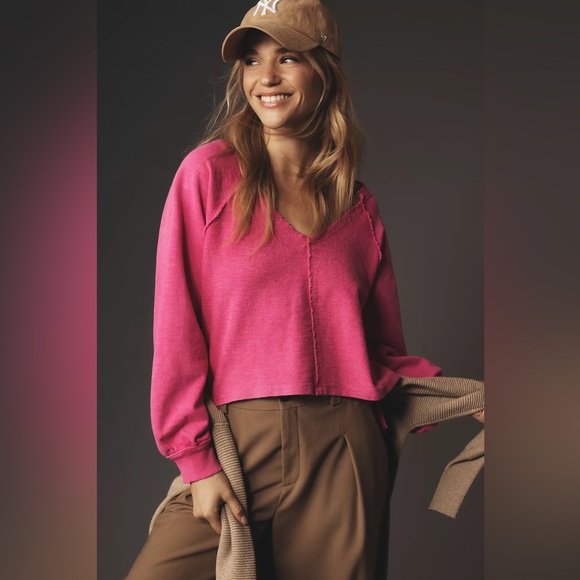 Pilcro ~ Reworked Popover Sweatshirt - Picture 6 of 6